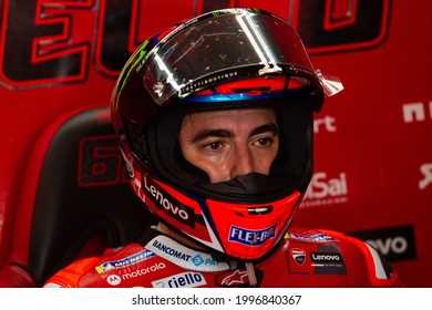 SACHSENRING, GERMANY - JUNE 18, 2021: Italian Ducati Rider Francesco Bagnaia At 2021 Liqui Moly MotoGP Of Germany