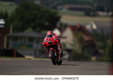 SACHSENRING, GERMANY - JUNE 18, 2021: Italian Ducati Rider Francesco Bagnaia At 2021 Liqui Moly MotoGP Of Germany