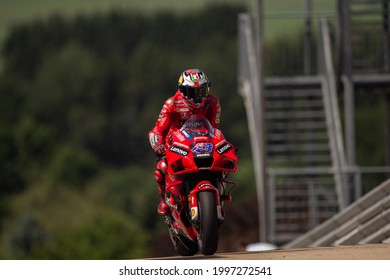 SACHSENRING, GERMANY - JUNE 18, 2021: Australian Ducati rider Jack Miller at 2021 Liqui Moly MotoGP of Germany