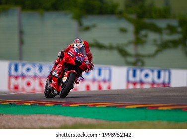 SACHSENRING, GERMANY - JUNE 20, 2021: Australian Ducati Rider Jack Miller At 2021 Liqui Moly MotoGP Of Germany