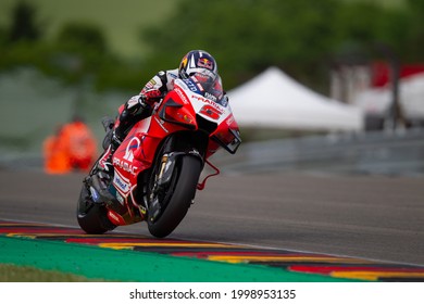 SACHSENRING, GERMANY - JUNE 20, 2021: French Ducati Rider Johann Zarco At 2021 Liqui Moly MotoGP Of Germany