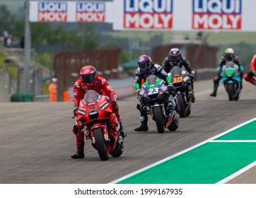 SACHSENRING, GERMANY - JUNE 20, 2021: Italian Ducati Rider Francesco Bagnaia At 2021 Liqui Moly MotoGP Of Germany