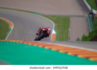 SACHSENRING, GERMANY - JUNE 20, 2021: Italian Ducati Rider Francesco Bagnaia At 2021 Liqui Moly MotoGP Of Germany