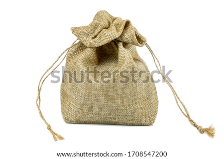 Sack bag on isolated white background