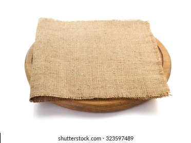 cutting burlap