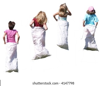 Sack Race Girls