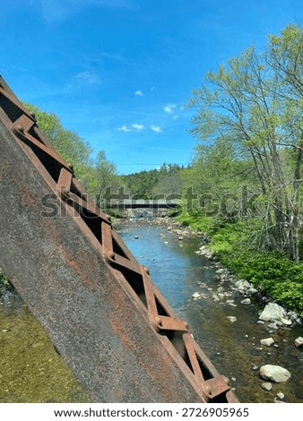 Saco Rive with Train Trestle, Bartlett NH
