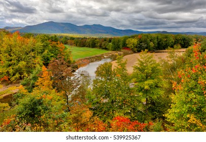 Saco River In The White Mountains Of New Hampshire.