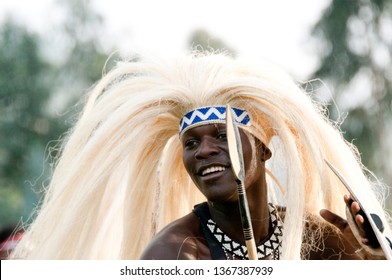 A Sacola Tribal Dancer In Kigali Rwanda On March 2 2012