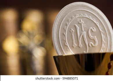 Sacrament of communion, Eucharist symbol - Shutterstock ID 594885071
