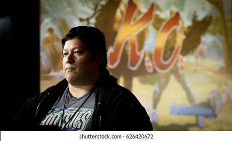 SACRAMENTO - APRIL 14: ESports Athlete Playing Street Fighter IV At Video Game Tournament NCR NorCal Regionals 2017.