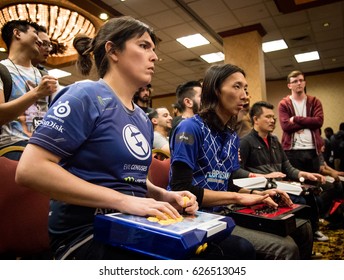 SACRAMENTO - APRIL 15: ESports Athlete Ricki Ortiz Of Evil Geniuses Playing Street Fighter V At Video Game Tournament NCR NorCal Regionals 2017.