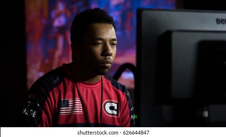 SACRAMENTO - APRIL 16: eSports athlete Long Phi LPN Nyugen playing Street Fighter V match at video game tournament NCR NorCal Regionals 2017.
