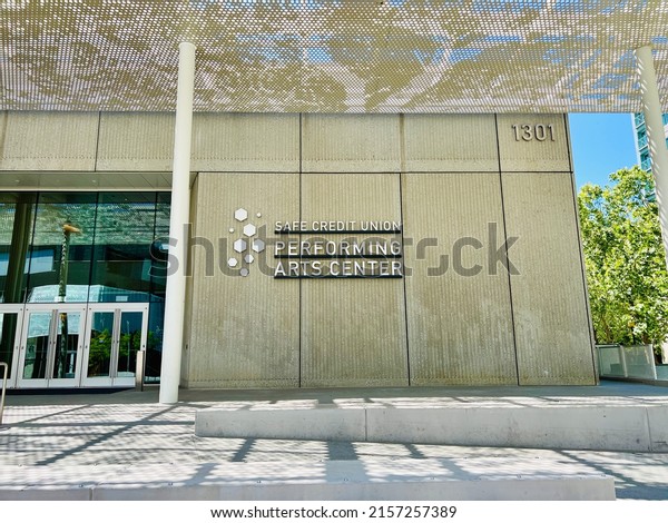 Sacramento, CA -\
April 30, 2022: Safe Credit Union Performing Arts Center near the\
Convention Center in downtown.\
