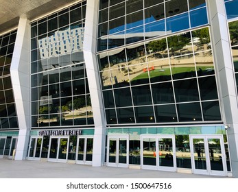 Sacramento, CA - August 28, 2019: Closeup Of Golden One Center NW Entry.
