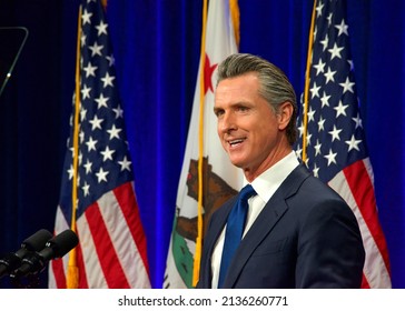 Sacramento, CA - March 8, 2022: California Governor Gavin Newsom Speaking At The State Of The State Address In Sacramento, CA.