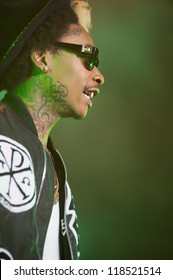 SACRAMENTO, CA - NOVEMBER 11: Wiz Khalifa Performs In His 2050 World Tour At Sleep Train Arena On November 11, 2012 In Sacramento, California.