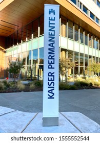 Sacramento, CA - November 8, 2019: New Kaiser Permanente Hospital Entrance In Downtown. 