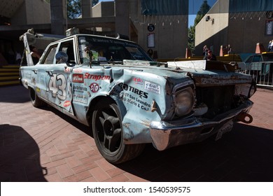 Sacramento, CA - October 20, 2019: Foster Farms Derby Race Car During Auto Show In Cal Expo.