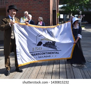 Sacramento, CA / USA - 5/8/2019: 150th Anniversary Of Transcontinental Railroad