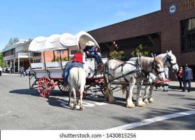 Sacramento, CA / USA - 5/8/2019: 150th Anniversary Of Transcontinental Railroad