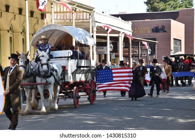 Sacramento, CA / USA - 5/8/2019: 150th Anniversary Of Transcontinental Railroad