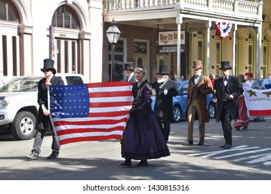 Sacramento, CA / USA - 5/8/2019: 150th Anniversary Of Transcontinental Railroad