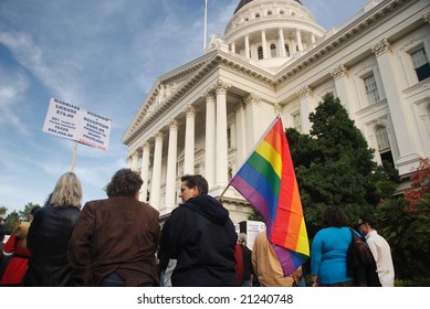 Sacramento, California, November 22, 2008:  Protest Against The Passage Of Proposition 8 Banning Gay Marriage.