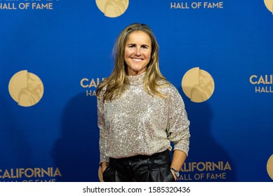 SACRAMENTO, CA/U.S.A. - DECEMBER 10, 2019: Retired Soccer Player And Two-time Olympic Medalist Brandi Chastain Poses For Photos At The Hall Of Fame Red Carpet Event At The California Museum.