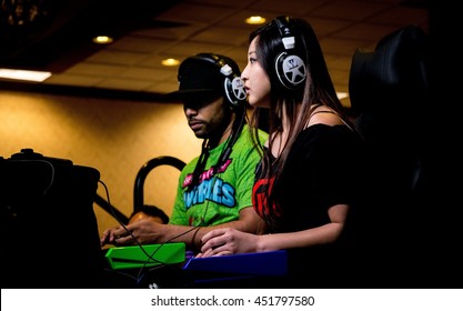 SACRAMENTO - MARCH 26: ESports Athlete Sherry Jenix Nhan Versus DSC Sgt Slap In Street Fighter V Video Game Match On March 26, 2016 At NCR NorCal Regionals, The Premier Fighting Game Tournament.