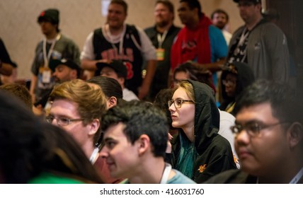 SACRAMENTO - MARCH 26: Unidentified Spectator At Street Fighter V Video Game Competition On March 26, 2016 At NCR NorCal Regionals, The Premier Fighting Game Tournament.