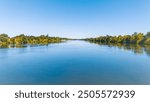 Sacramento river and banks during summer