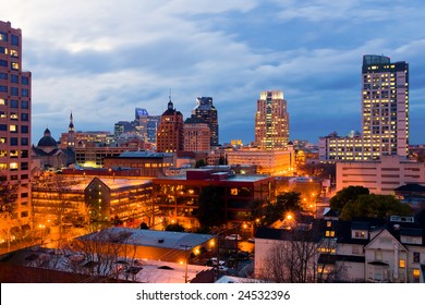 Sacramento Skyline At Night