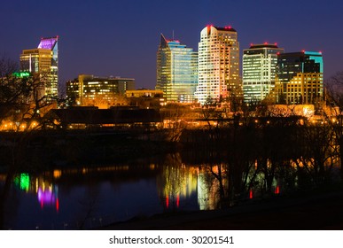 Sacramento Skyline At Night