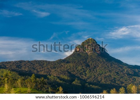 The sacred Sri Pada mountain also known as Adam's peak in Sri Lanka