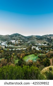 Sacromonte views at sunrise from Avellano Road in the city of Granada, Andalucia, Spain. - Shutterstock ID 425539852