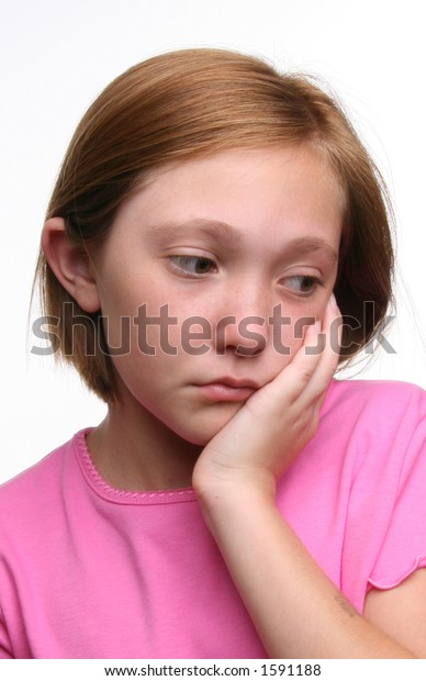 Sad 10 Year Old Girl Looking Stock Photo 1591188 | Shutterstock