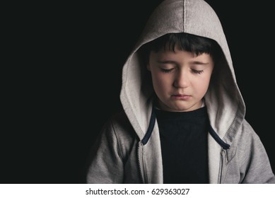 Sad Boy On Black Background Stock Photo 629363027 | Shutterstock