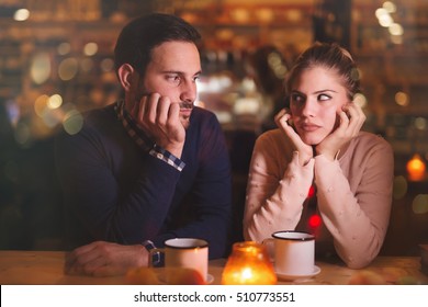 Sad Couple Having A Conflict And Relationship Problems