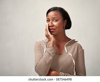 Sad Crying Black Woman