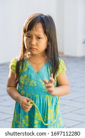 Sad Crying Little Girl Stock Photo