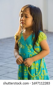 Sad Crying Little Girl Stock Photo