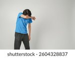 A sad and crying man