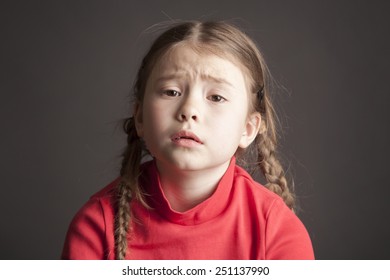 Sad Cute Girl Pigtails Stock Photo 251137990 | Shutterstock