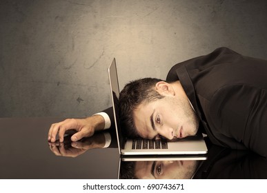 Sad Depressed Office Worker Resting His Stock Photo 690743671 ...