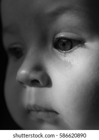 Sad Face Baby Tear On Face Stock Photo 586620890 | Shutterstock