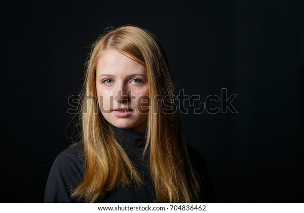 Sad Girl Blonde Hair Crying Horizontal Stock Photo 704836462 | Shutterstock