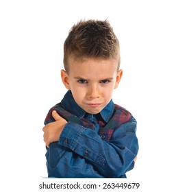 Sad Kid Over White Background Stock Photo 263449679 | Shutterstock