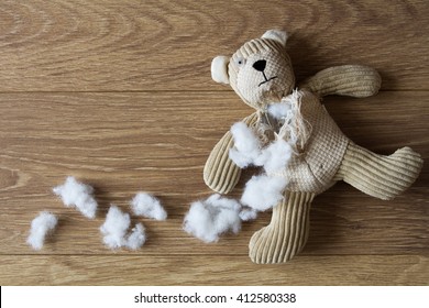 stuffing a teddy bear