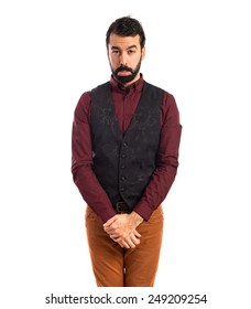 Sad Man Wearing Waistcoat